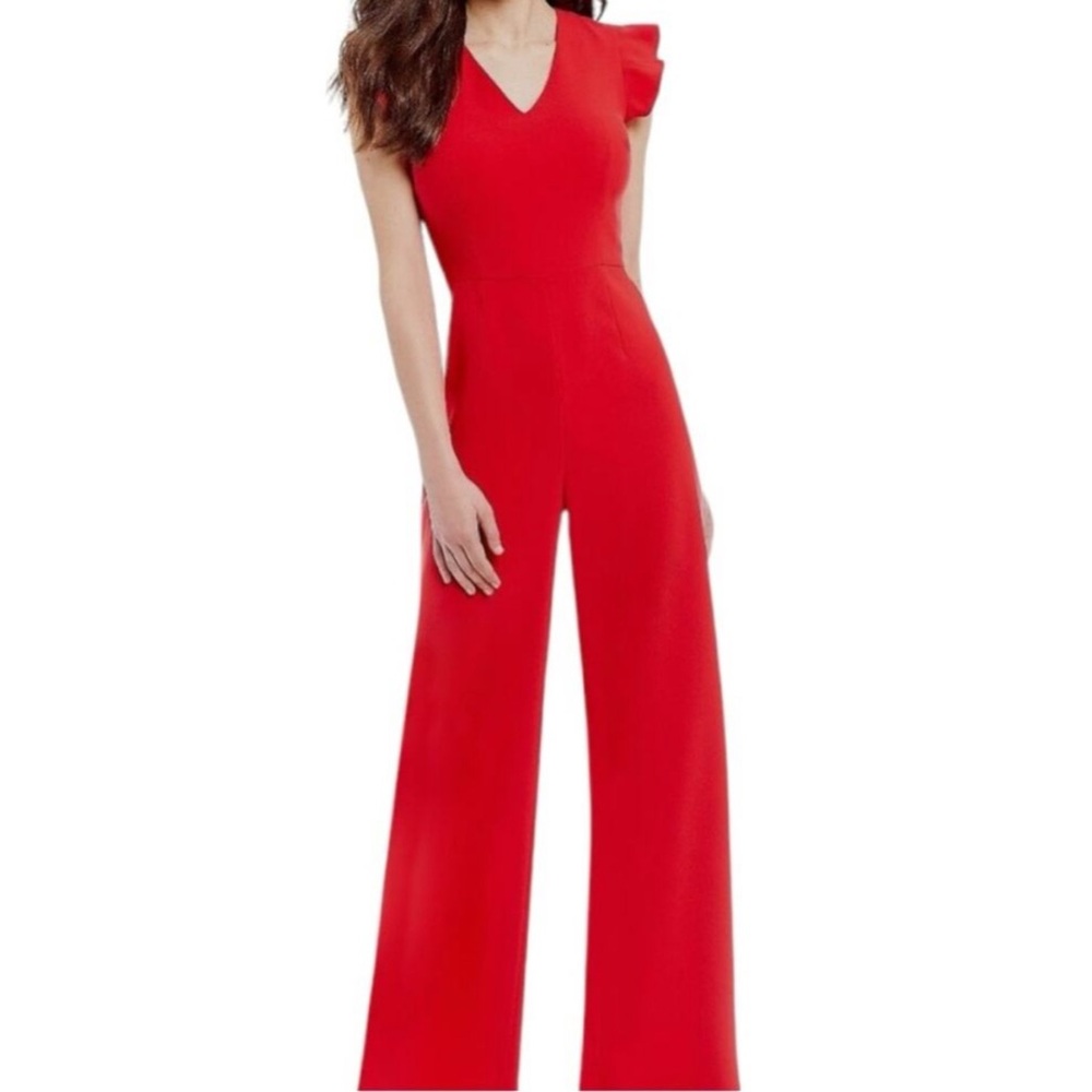 NWT Antonio Melani Poppy Red Tina Jumpsuit Womens Size 10